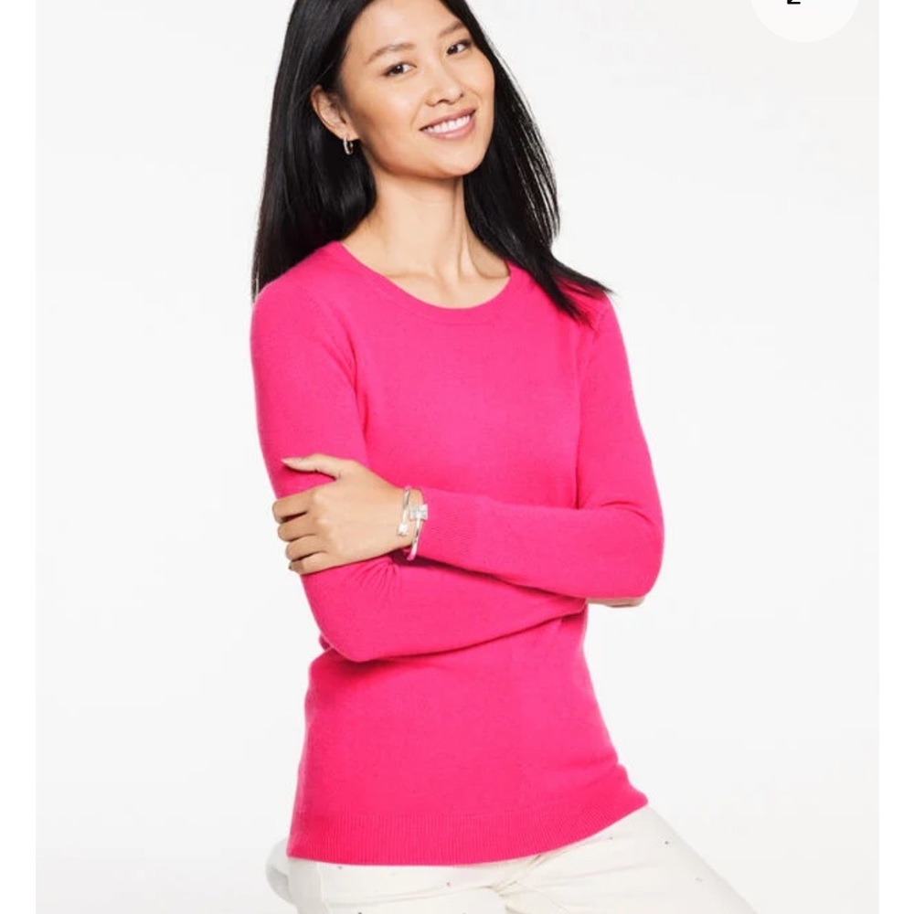 Talbots Pure 100% Cashmere Sweater (Bubblegum Pink). Brand and size tag